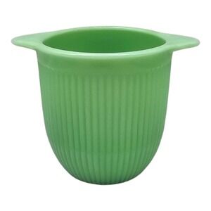 Vintage Anchor Hocking Fire King Jadeite Green Jane Ray Ribbed Sugar Bowl No Lid